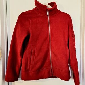 Calvin Klein Zip-up Red Performance Red Fleece, Size SMALL Petite, NWT